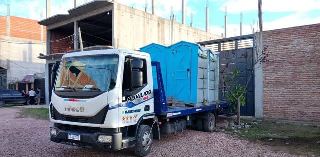 Traslado de módulo en camión plancha